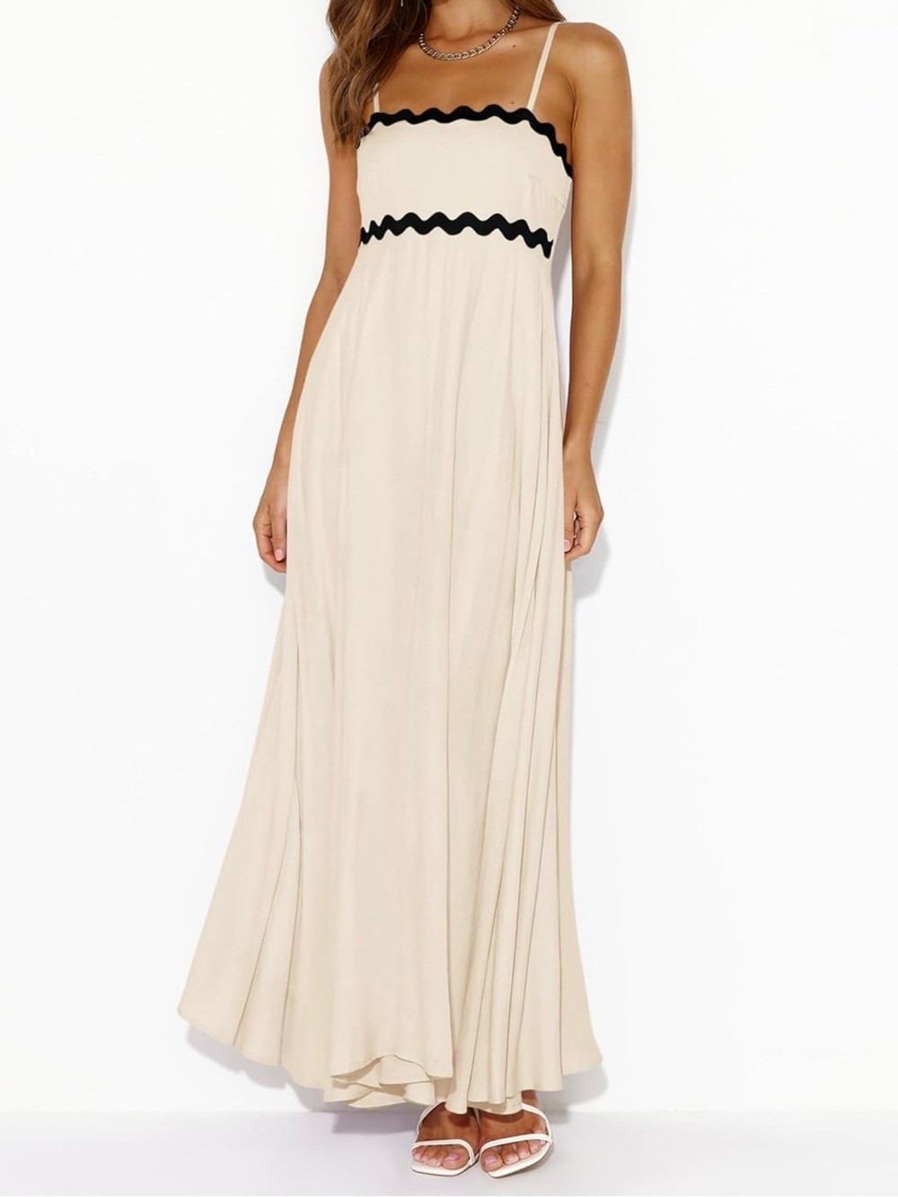 PrettyGarden Spaghetti-Strap Maxi Dress